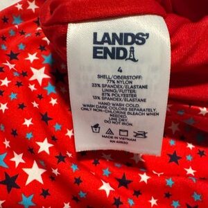 Lands' End Red Star Pattern Apparel